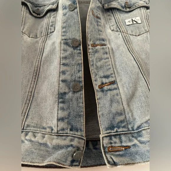 Vintage 90s Calvin Klein Jean Jacket - Small - Picture 5 of 6